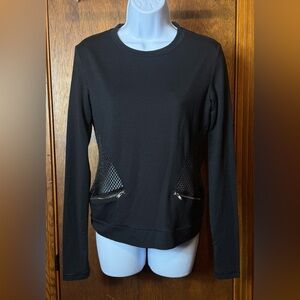 Reflex Black Women's Sweatshirt with Mesh Detail - S